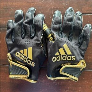 Adidas Black and Gold Sports Gloves